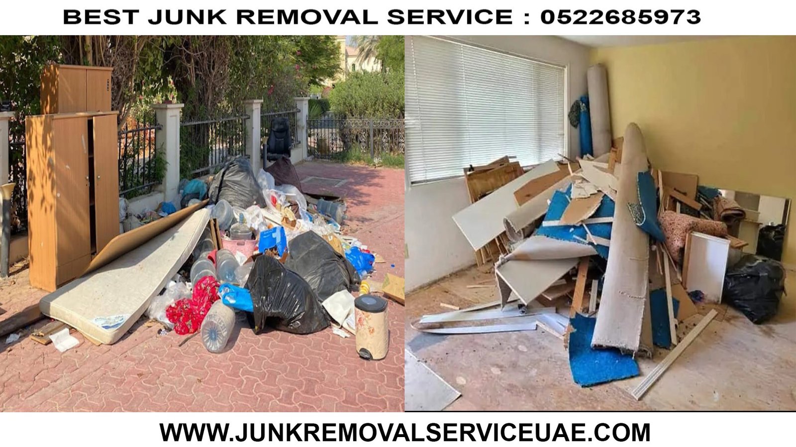 Junk Furniture Removal Dubai, Dubai Garbage Collection, Garbage Removal Dubai, Garage Clearance in Dubai, Disposal of Demolished Waste in Dubai